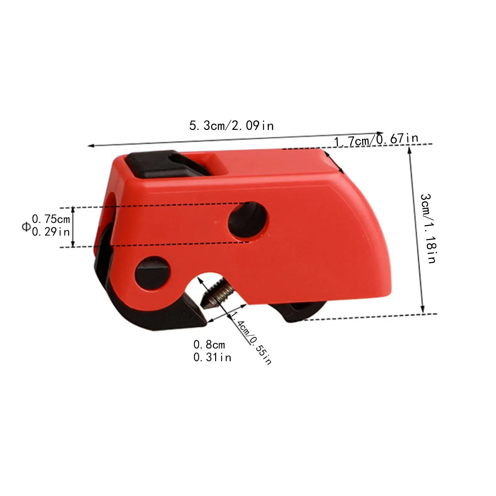 Compact ABS Circuit Breaker Lockout Clamp on Lock Sturdy Electrical Box Lock for Factory Use