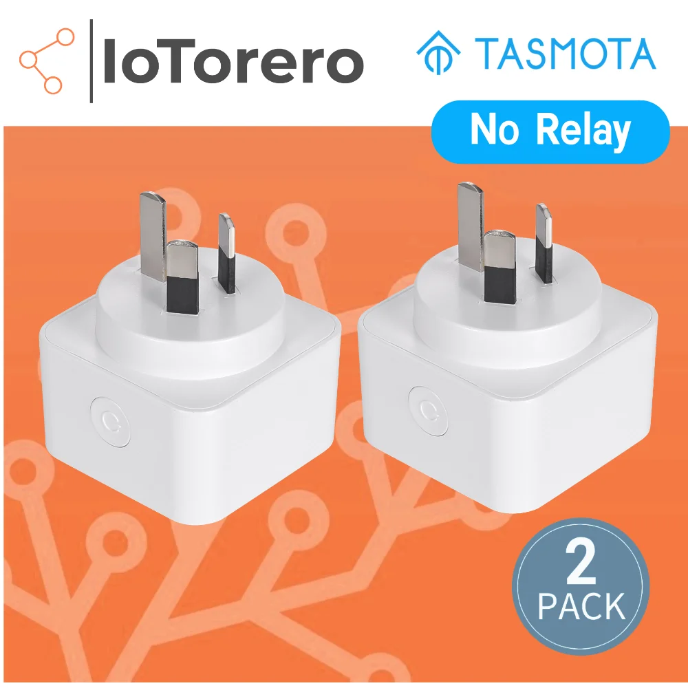 IoTorero  2PACK Tasmota & MQTT No Relay Australia Plug Energy Meter Works With Home Assistant