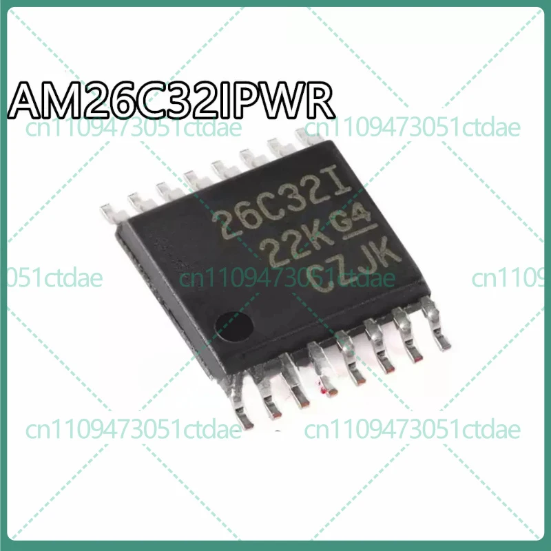 10-50pcs For AM26C32IPWR AM26C32IPW 26C32I TSSOP-16 10Mbps Quad Differential RS-422 Line Receiver IC