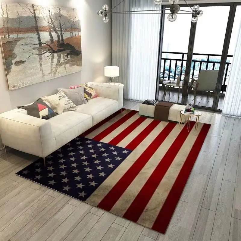 American Flag Area Rugs for Living Room Non-Slip USA Carpet Adult Yoga Mats Bedroom Dorm Bathroom Decor Rugs Bedside Floor Mat