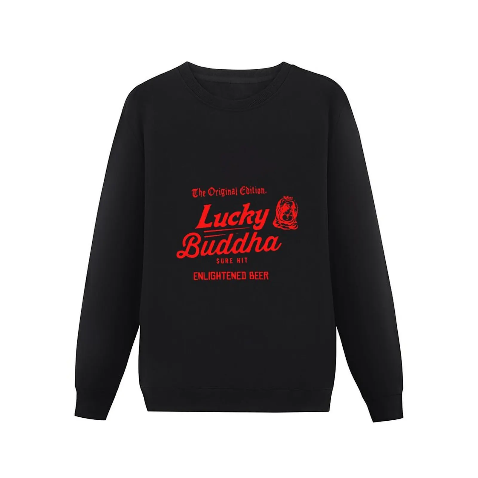 original graphic enlightened lucky budhha sticker Pullover Hoodie anime clothing sweatshirts men