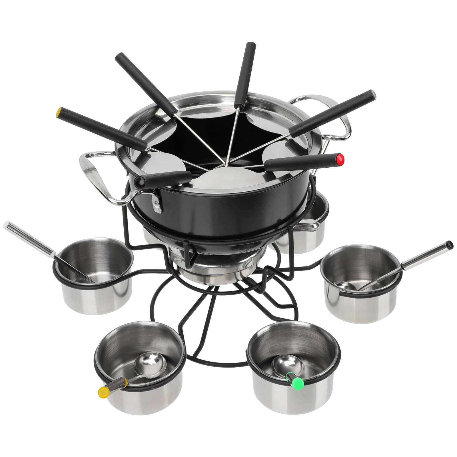 

Chocolate Fondue Pot Cookware Burner Stove Stainless Steel Cooking Portable Chafing Dish