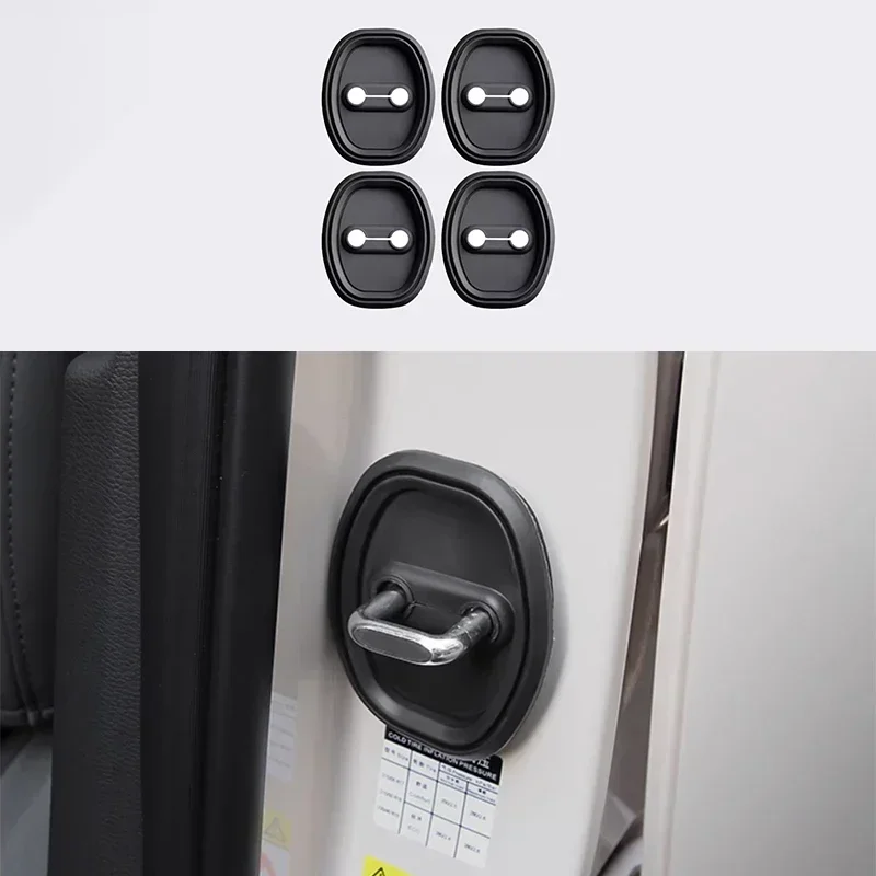 Door Lock Protection Cover Fit for Xpeng Mona03 Silicone Door Lock Lock Cover Shock Absorber Cushion Modified Car Interior Parts