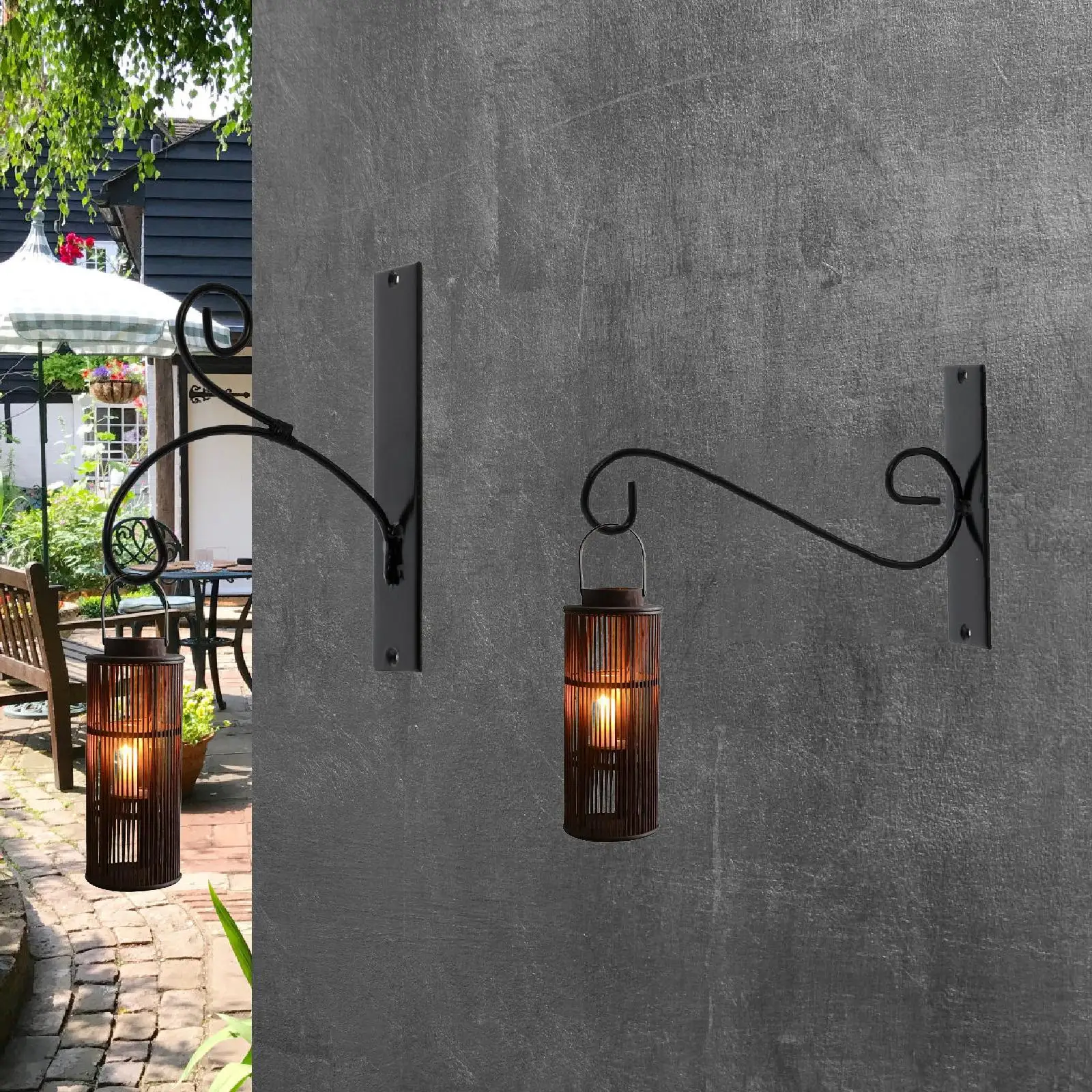 

2-х предметная металлическая вешалка для растений, настенный кронштейн для подвесных украшений, корзины для растений