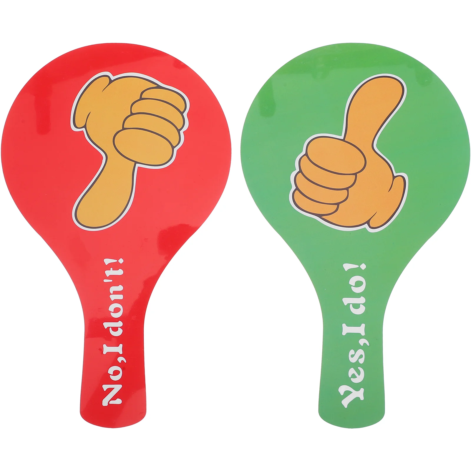 

2 Pcs Hand Holding Score Board Plastic Auction Signs The Interaction Paddles Student