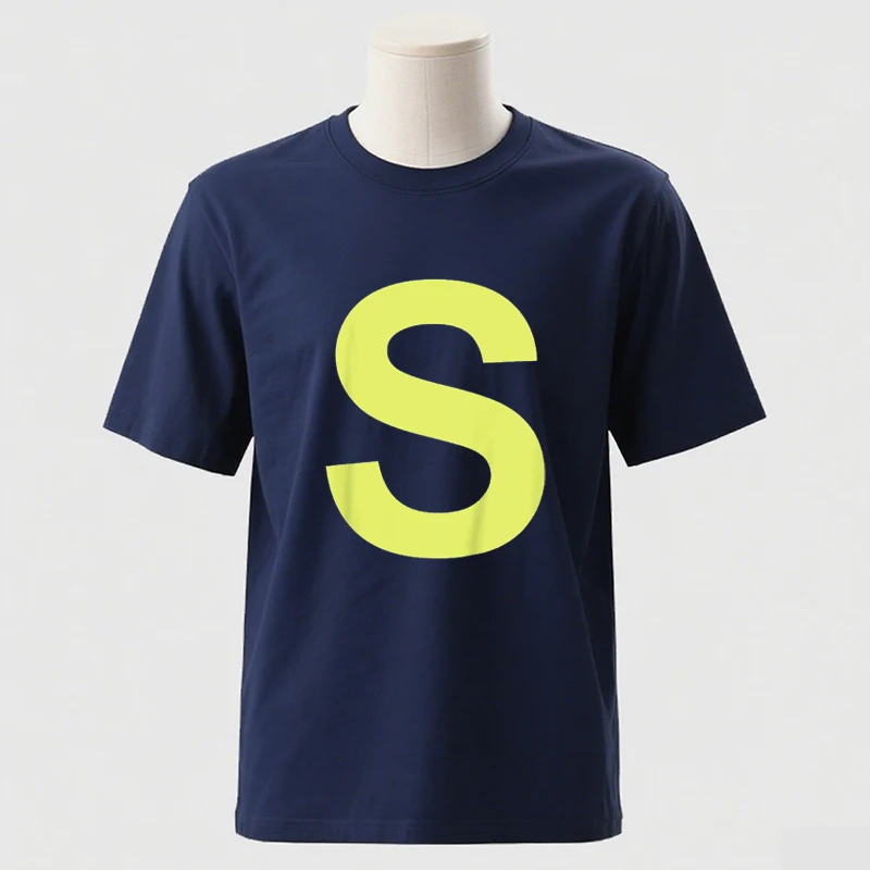 

Letter S Shirt Chipmunk Halloween Carnival Group Costume Blue TShirt High Quality Fashion Regular Short Sleeve Cotton Unisex Tee