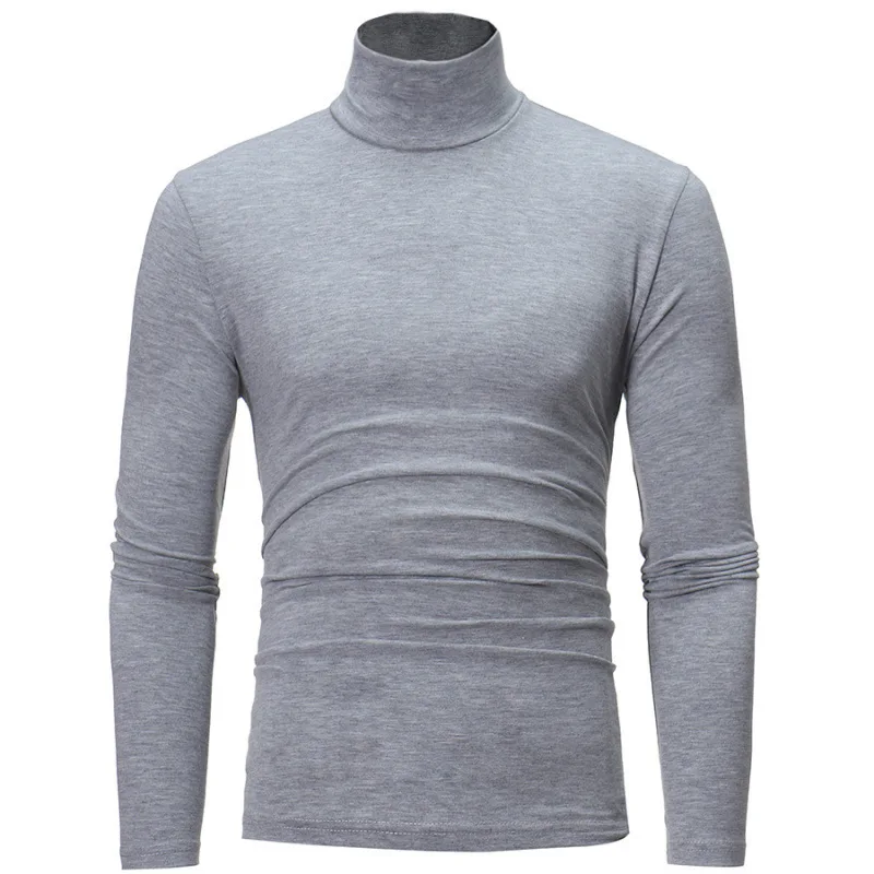 Men\'s Underwear Thermal Underwear Top Winter Warm Shirt Tight Fitting High Neck Slim Fit Long Sleeved T-shirt Men\'s Underwear