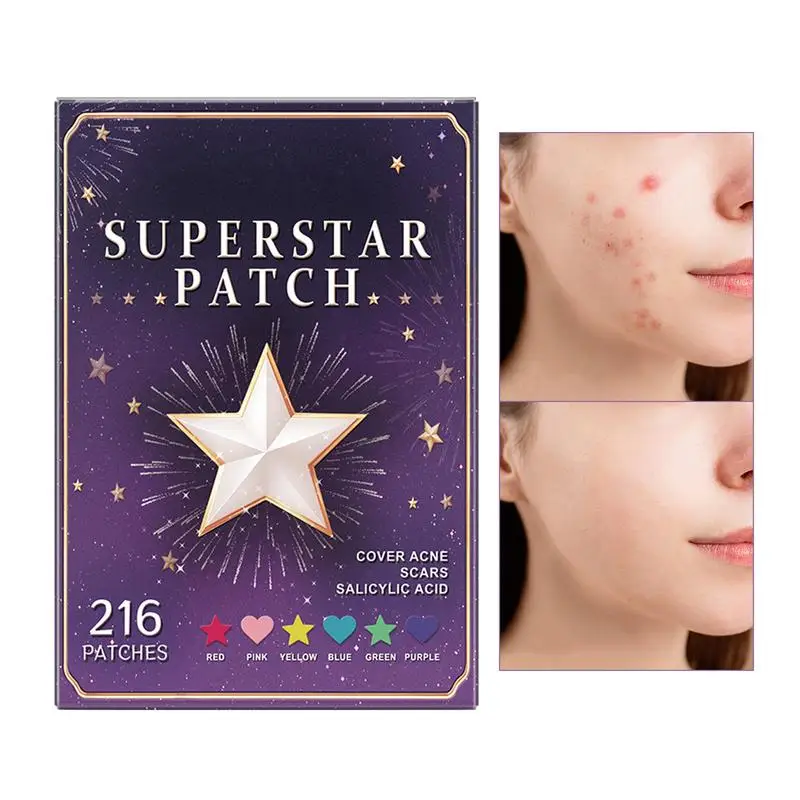 Cover Pimple Patches Colorful Facial Pimple Hide Removal Patches Ultra-Thin Design Pimple Removal Tool for Home Business Trip