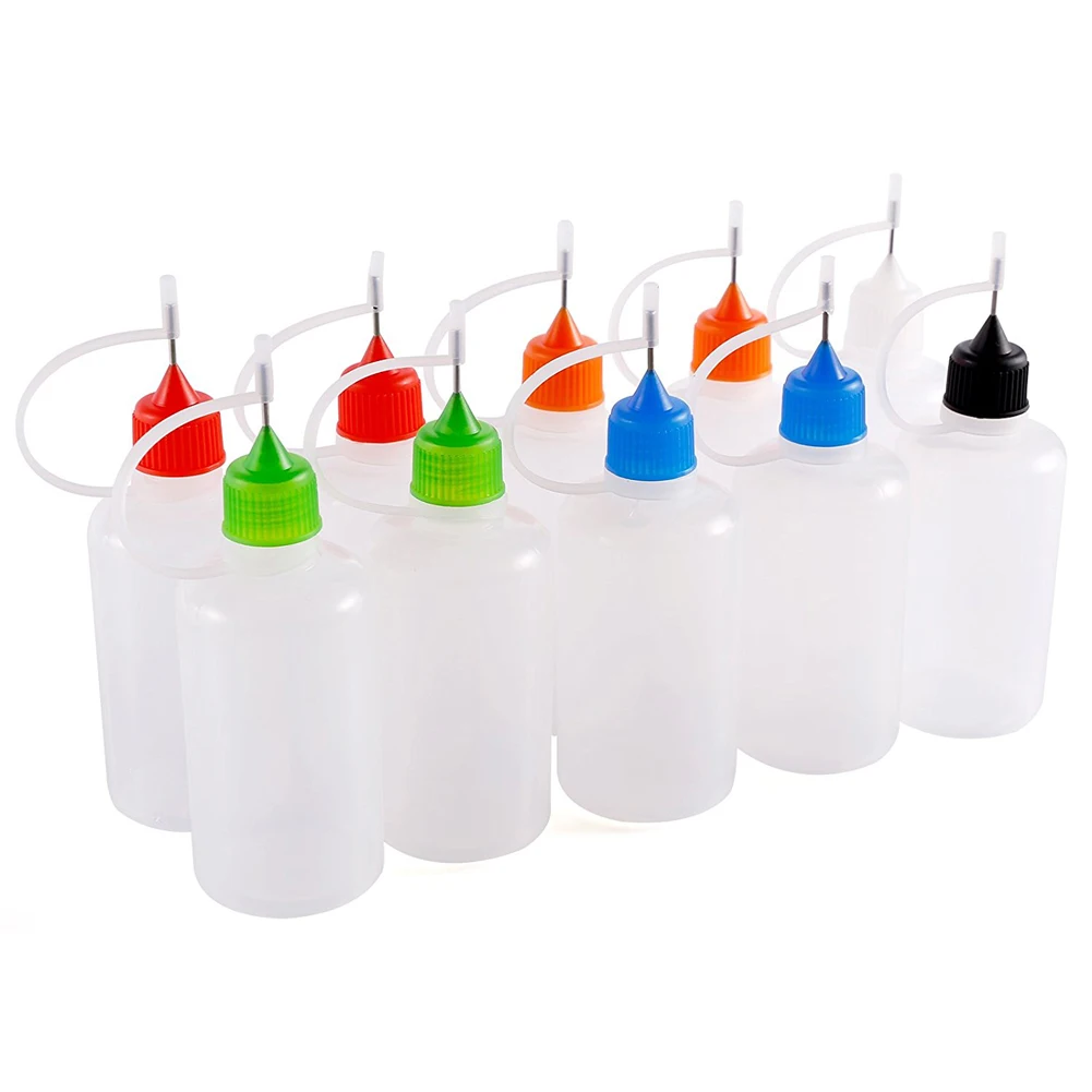 25pcs 5ml-120ml Empty LDPE Dropper Bottles with Needle Tip Squeeze Juice Eye E Liquid Containers Cases