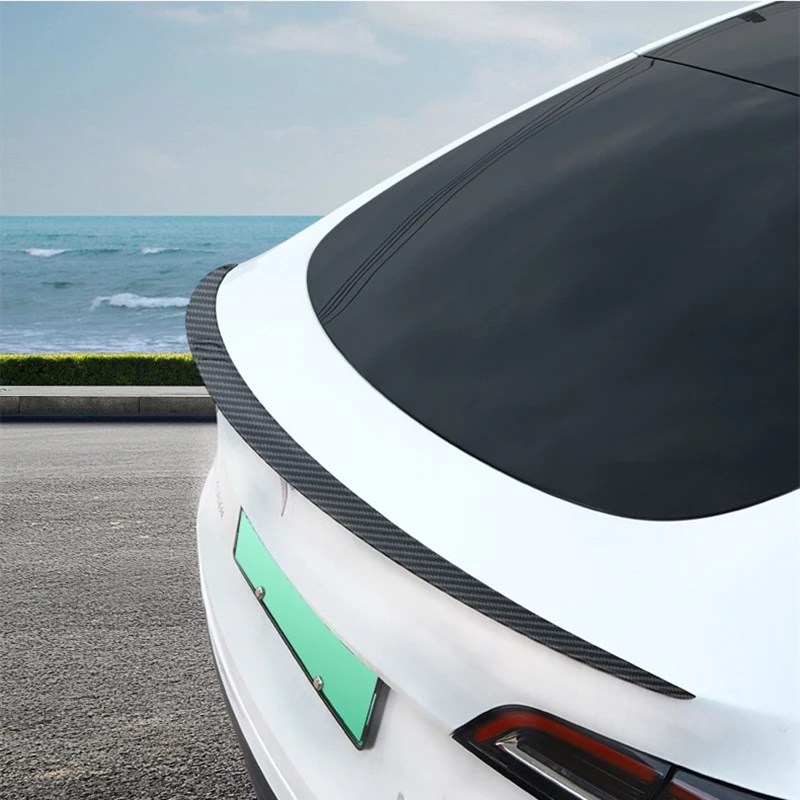 

For Tesla Model Y Model 3 2017- 2023 Trunk Spoiler Lip Carbon Fiber ABS Rear Trunk Spoiler Wing Spoiler Car Styling Accessories