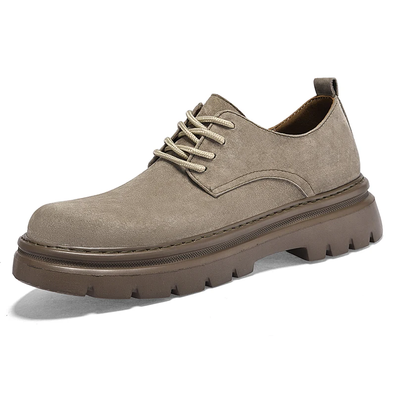 

2026 Spring Outdoor Quality Mens Retro Style Casual Shoes Suede Oxford Wear Resistant Round Toe Casual Shoes Hiking Travel Shoes