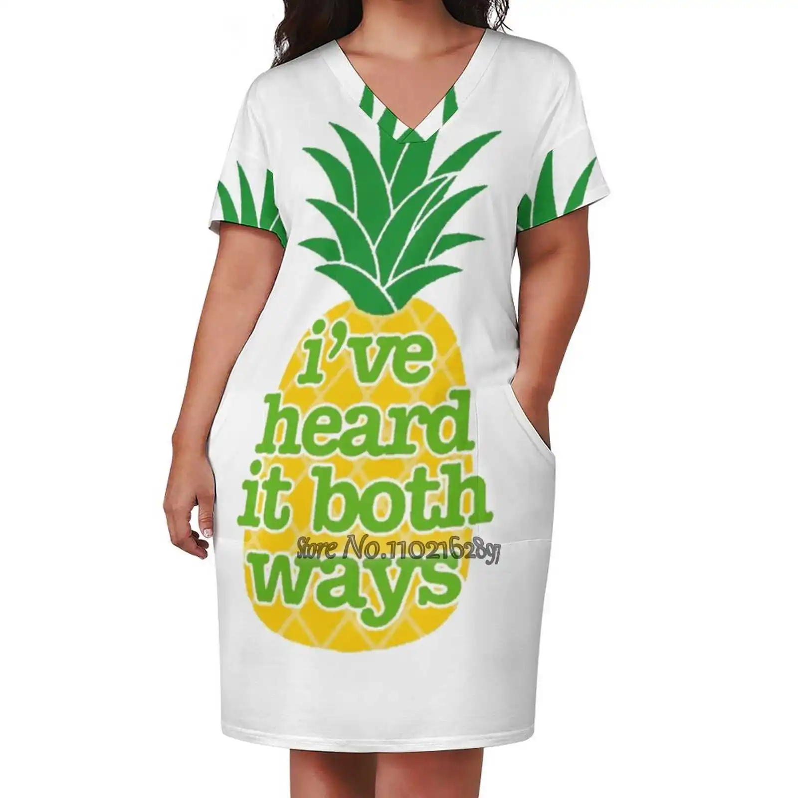 

Psych - I'Ve Heard It Both Ways Sexy V-Neck Dress Fashion Casual Printed High Quality Short Sleeve Skirt 5Xl Psych Psych Psych