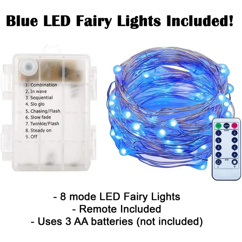 فوانيس فيلا 12 قطعة LED سلسلة أضواء خرافية حامل شموع فانوس مغربي مزخرف، زجاج كوبالت، كبير