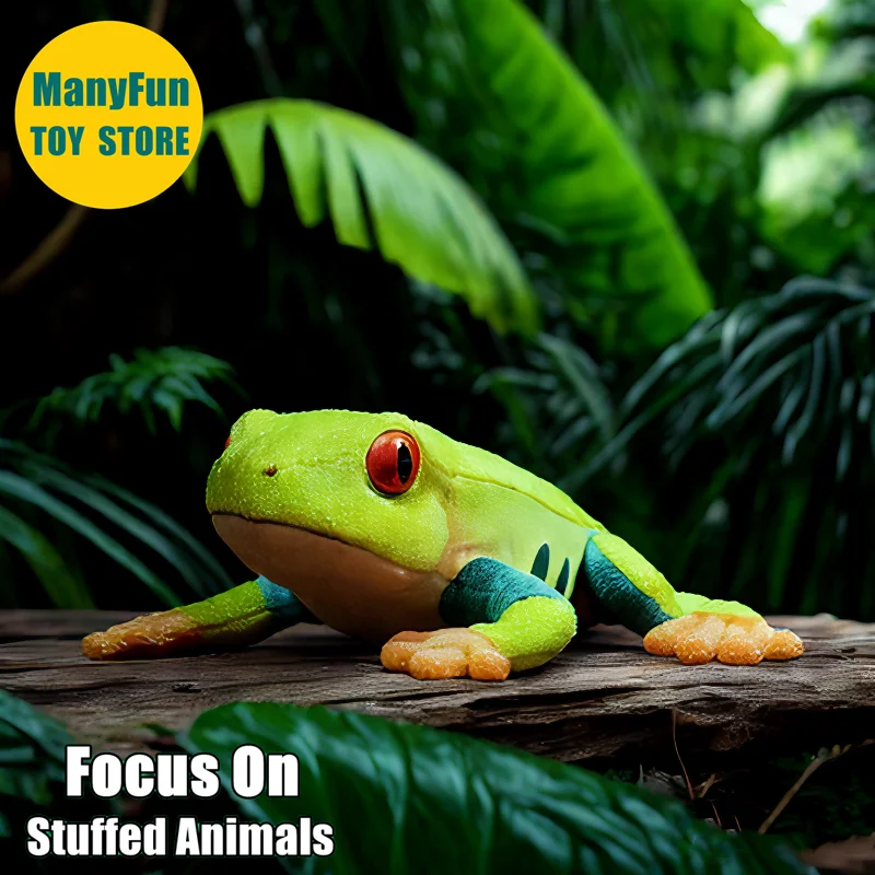 

Red Eye Tree Frog High Fidelity Cute Plushie Dart Frog Plush Toy Lifelike Animal Simulation Stuffed Doll Kawaii Toy Gift