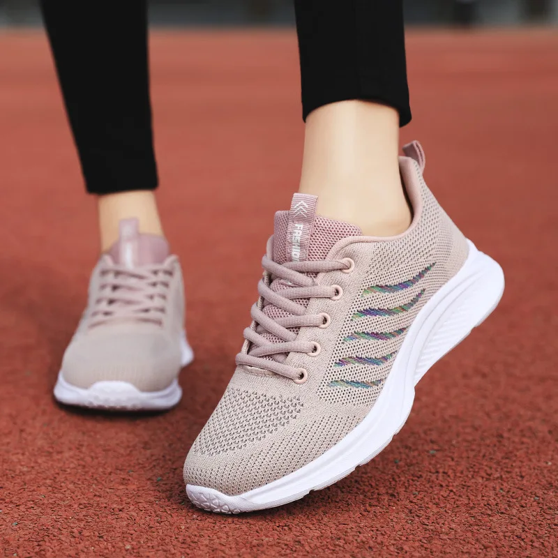 

Women Casual Sport Shoes Fashion Men Running Shoes Weave Air Mesh Sneakers Black Non Slip Footwear Breathable Jogging Shoes