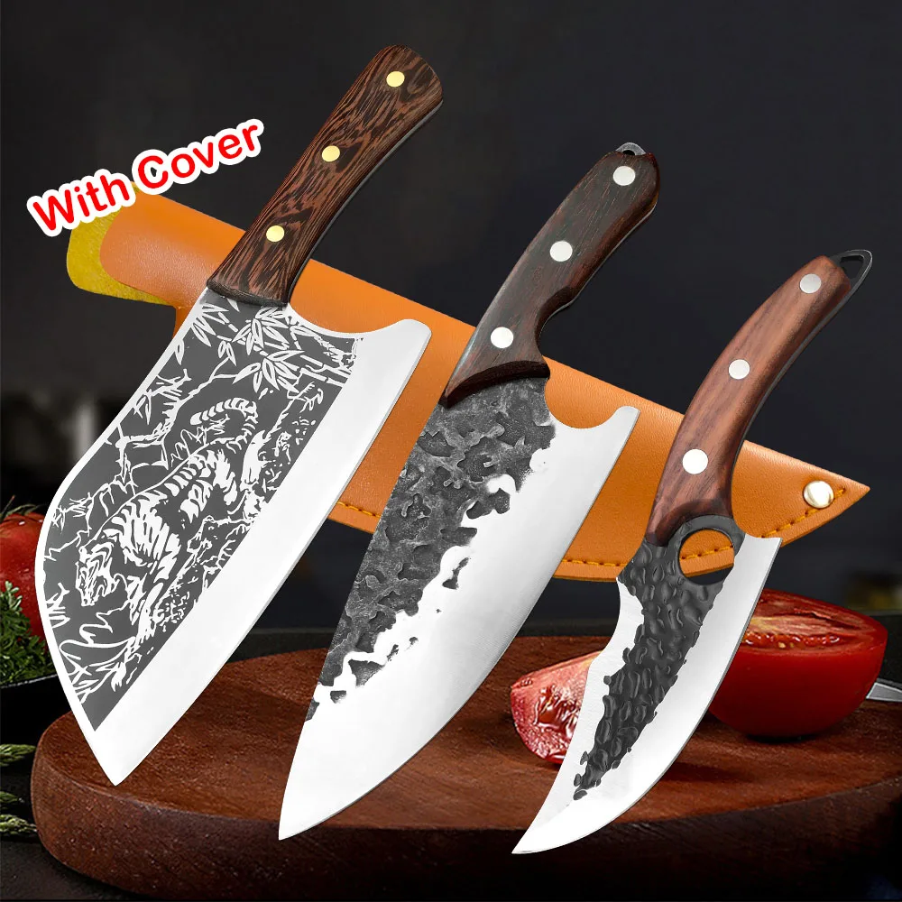 

Forged Meat Knife Kitchen Chef Knife Utility Knife Stainless Steel Boning Knife Sharp Cleaver Knife Meat Vegetables Slicer