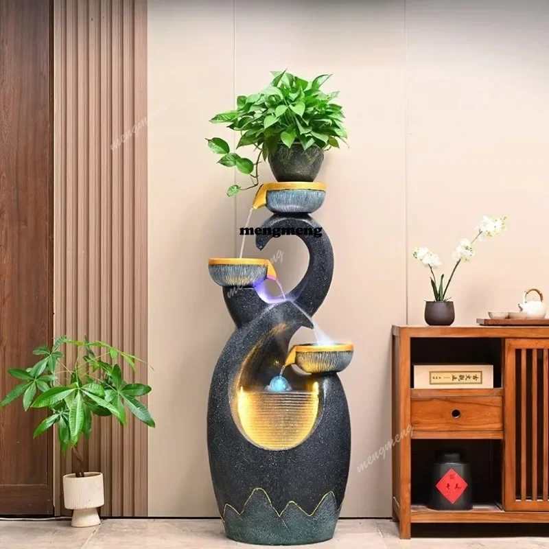Y136 Flowing Circulation Living Room Humidifier Rockery Water Scenery Balcony Floor Decoration