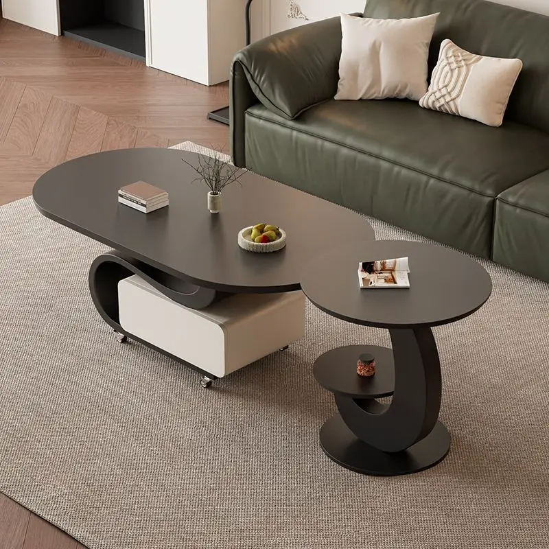 rock slab coffee table, small apartment new living room home combination table removable