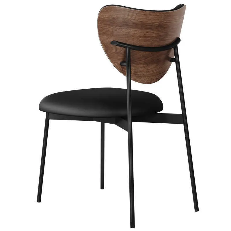#Italian Minimalist Steel Dining Chair 2024 New Model Small Apartments Modern Simple Light Luxury High-end Home Soft Cushion