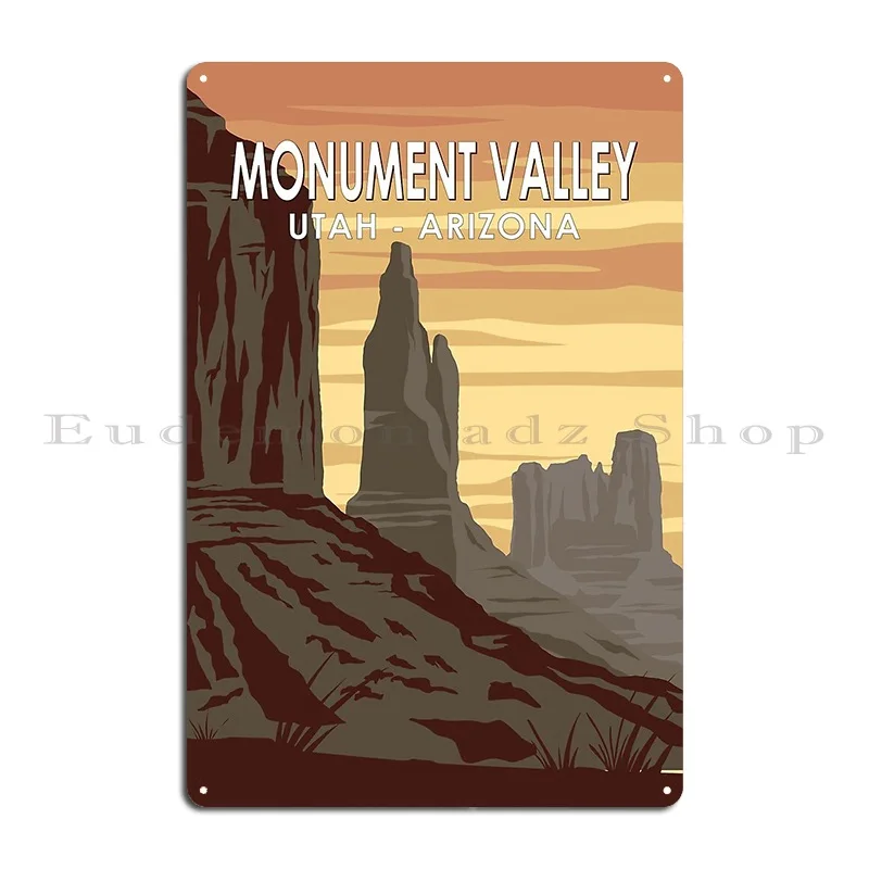 Monument Valley Arizona Vintage Metal Sign Garage Iron Club Home Wall Plaque Tin Sign Poster