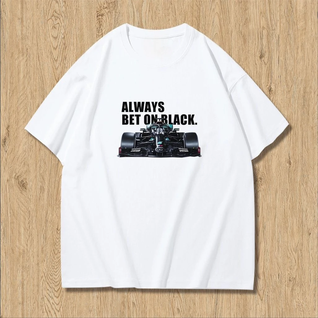 

F1 Formula Racing Pattern T-Shirt Super Sports Car Cotton Men's Half Sleeve Race Summer Trend Brand Kart T-Shirt