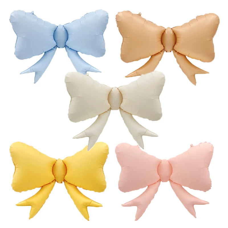 1 szt. Balon foliowy w kształcie słodkiego makaronika, balon z dużą kokardą, dekoracja na baby shower, balon z kokardką na urodziny dla dziewczynek, balon na przyjęcie z oznaczeniem płci dziecka