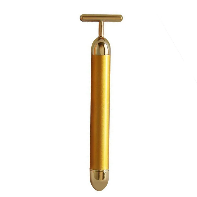 Barre de miles en lub 24K, Rouleau de Énergie, Forme T, Lifting du Visage, Vibration par Impulsion, Raffermissement, Outils de Én