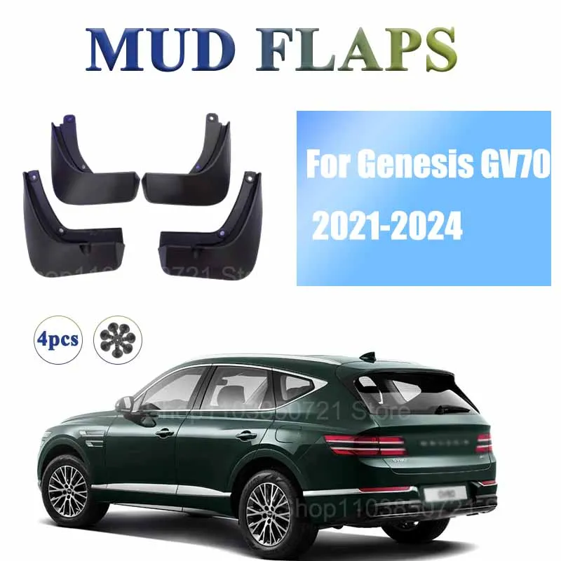 

FOR Genesis GV70 2021-2024 Mud Flaps Guard Splash Mudguard Fender Mudflaps Car Accessories Front Rear 4pcs