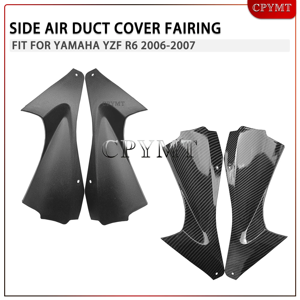 

Motorcycle ABS Plastic Side Air Duct Cover Fairing Cowl Panel Insert Part fit For Yamaha YZF R6 YZF-R6 YZFR6 2006 2007