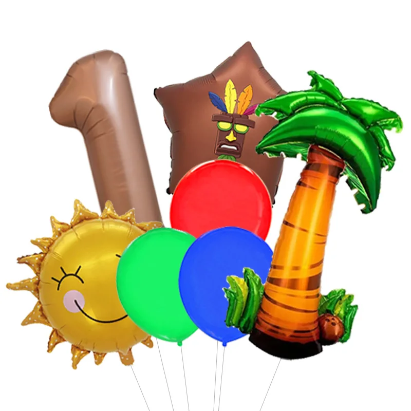 Retro Video Game Crash Bandicoot Foil Shape Balloon Globos for Birthday Party Baby Shower Layout Table Centerpiece Decor
