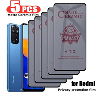 1-5PCS Matte Ceramic Privacy Screen Protector for Xiaomi Mi 11T Poco X6 Pro Redmi Note 13 12 Pro 11 10 9 8 10S 9C 9T 10A 12C 13C
