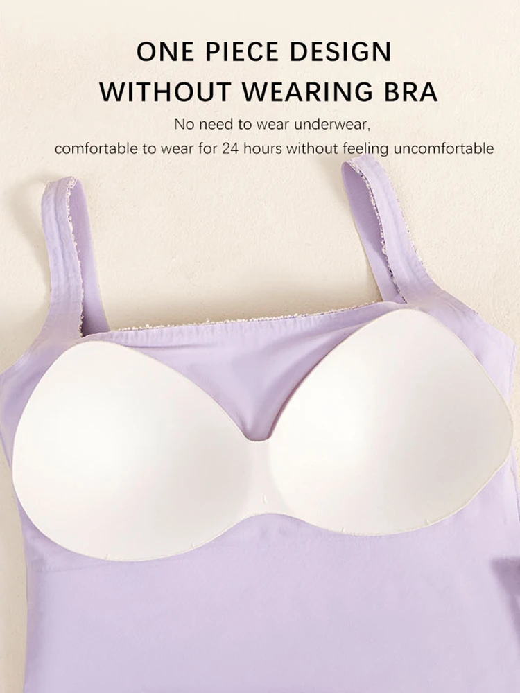 Light luxury fabric, A cup, B cup, C cup can all be worn, bra vest 2 in 1, can be worn inside or outside