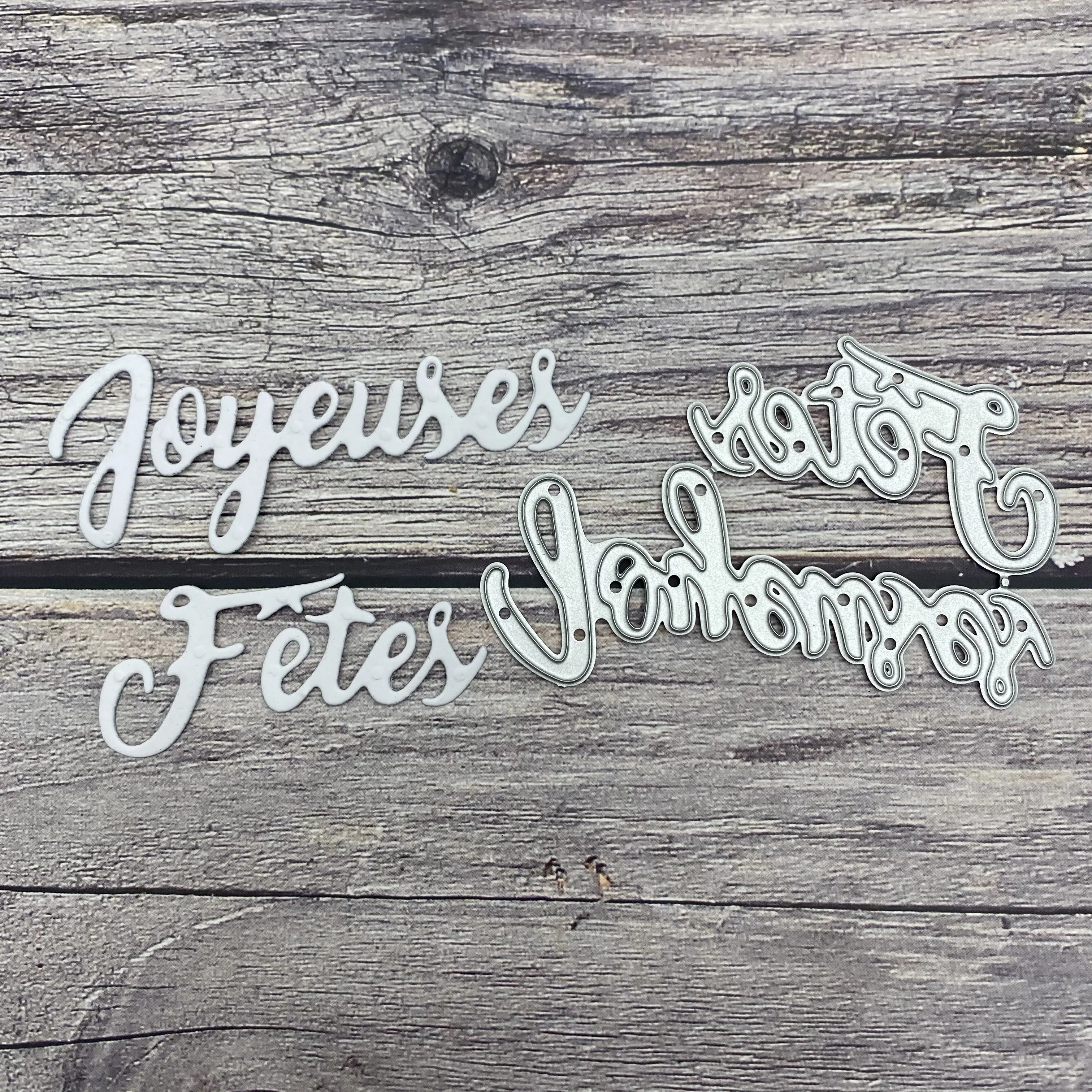 Französisch Wörter Joyeuses fêtes joyeux noël et bonne année Metalls chneid werkzeug für Gruß karte machen Scrap booking DIY Geschenk 2023 neu