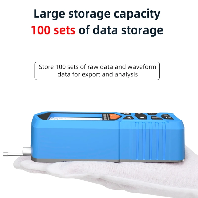 Portable Surface Roughness Meter 160μm TFT LCD Digital Flat Inclined Curved Surface Smoothness Tester Raw Waveform Rugosimeter