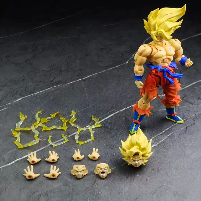 

Фигурка N T Dragon Ball Son Goku SHF 3.0 Battle Damaged Super Saiyan White Hair, подвижная модель с поврежденным телом, для фанатов аниме