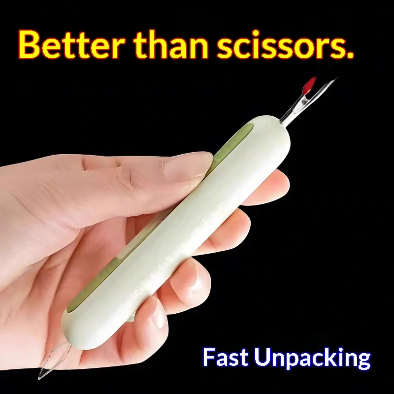 Retractable 2-in-1 Seam Ripper Needle Threader Dual Purpose Sewing Tool for Clothing Stitch Cutting Threading