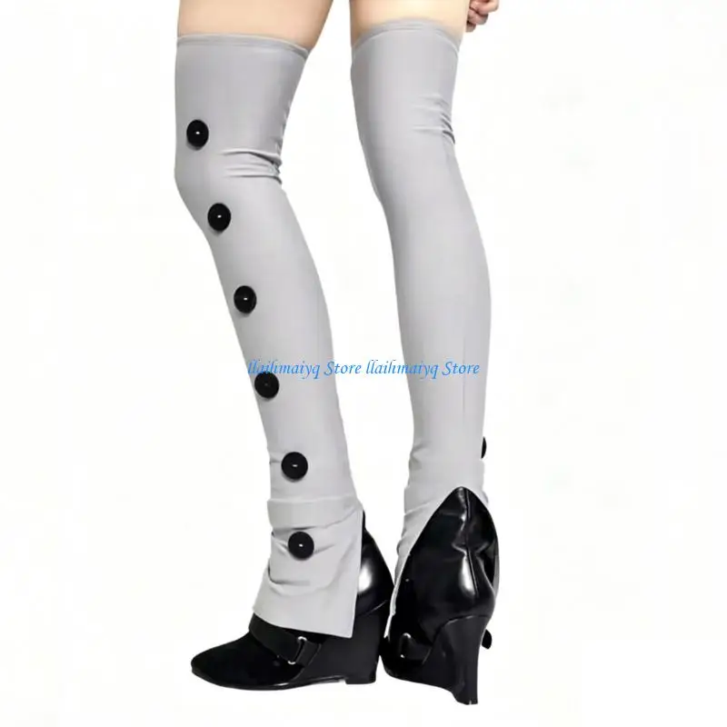 573B Gothic Aesthetic Thigh High Socks Breathable Over The Knee Socks Constant Knee Length Stockings For Extended Durability