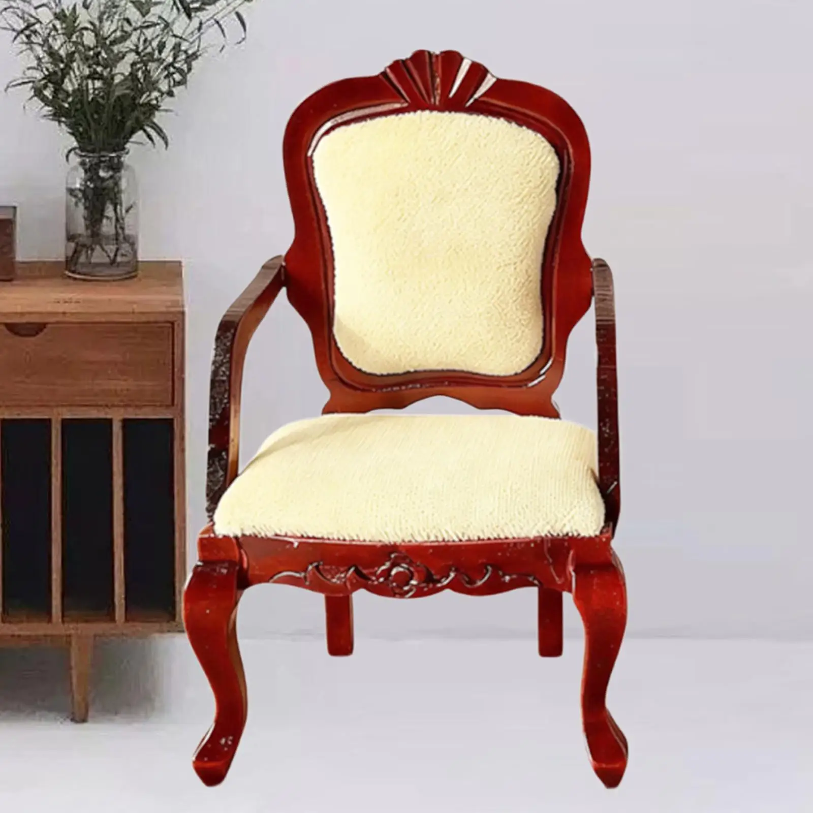 

Миниатюрный стул в масштабе 1/12, модель крошечной мебели для кукольного домика, для декорации микроландшафта и диорамы в реалистичном стиле