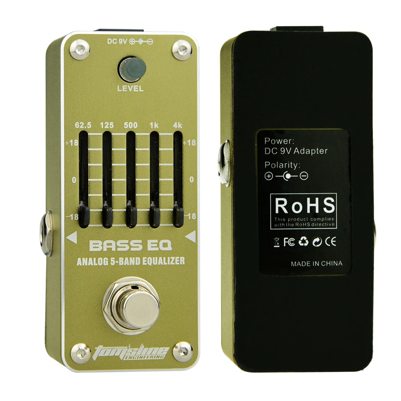 

AROMA Bass Guitar Effects Pedal AEB-3 Electric Bass EQ Analog 5-Band Equalizer True Bypass Pedal Guitar Parts Durable Nifty