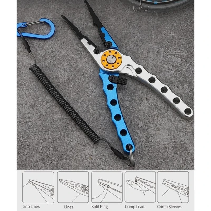 

Fashion Fishing Pliers Multiple Tool Design for Anglers Cutting Line & Hook Removal Outdoor Tool, Without Lock Mechanism