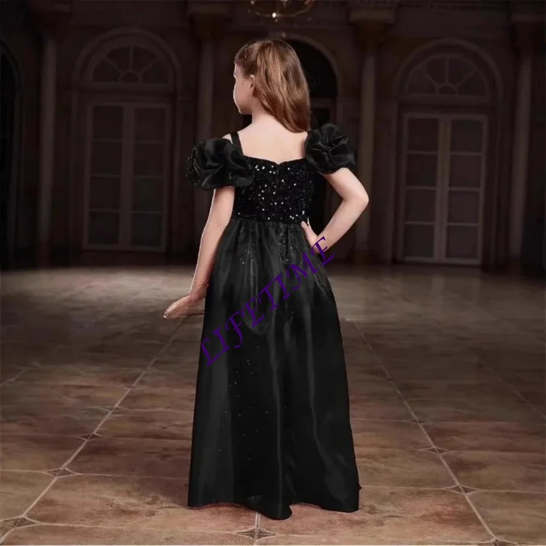 Kids Girls Elegant Evening Party Dress for Piano Violin Performance Pageant Host Wedding Birthday Celebration Customized Gown