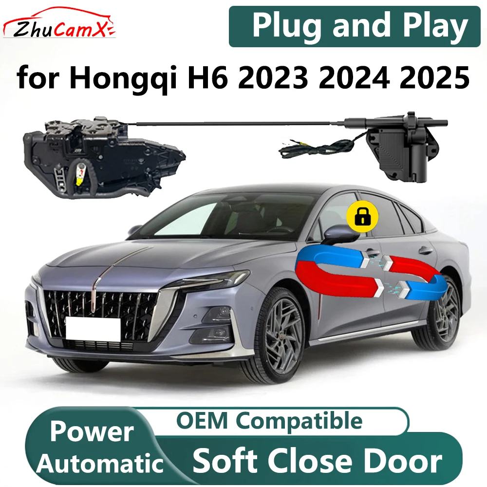 ZhuCamX for Hongqi H6 2023 2024 2025 Car Electric Soft Close Door System Power Closing Door Latch Lock OEM Plug and Play