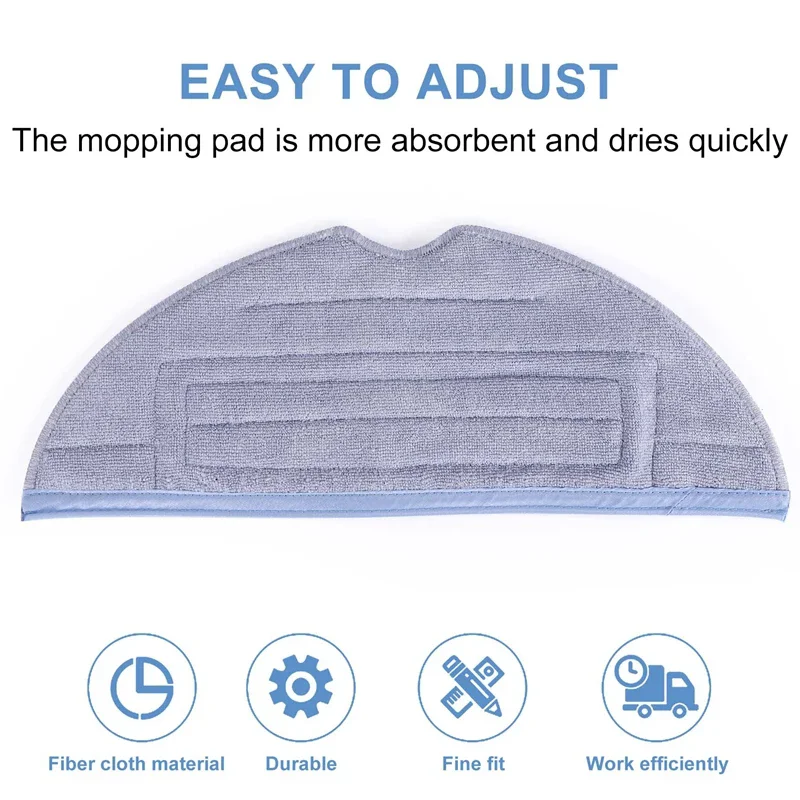 12 Pcs Mop Cloth For Xiaomi Roborock S7 S7+ S7 Maxv S7 Maxv Plus S7 Maxv Ultra Q7 Max+ Series Robot Vacuum Cleaner Parts