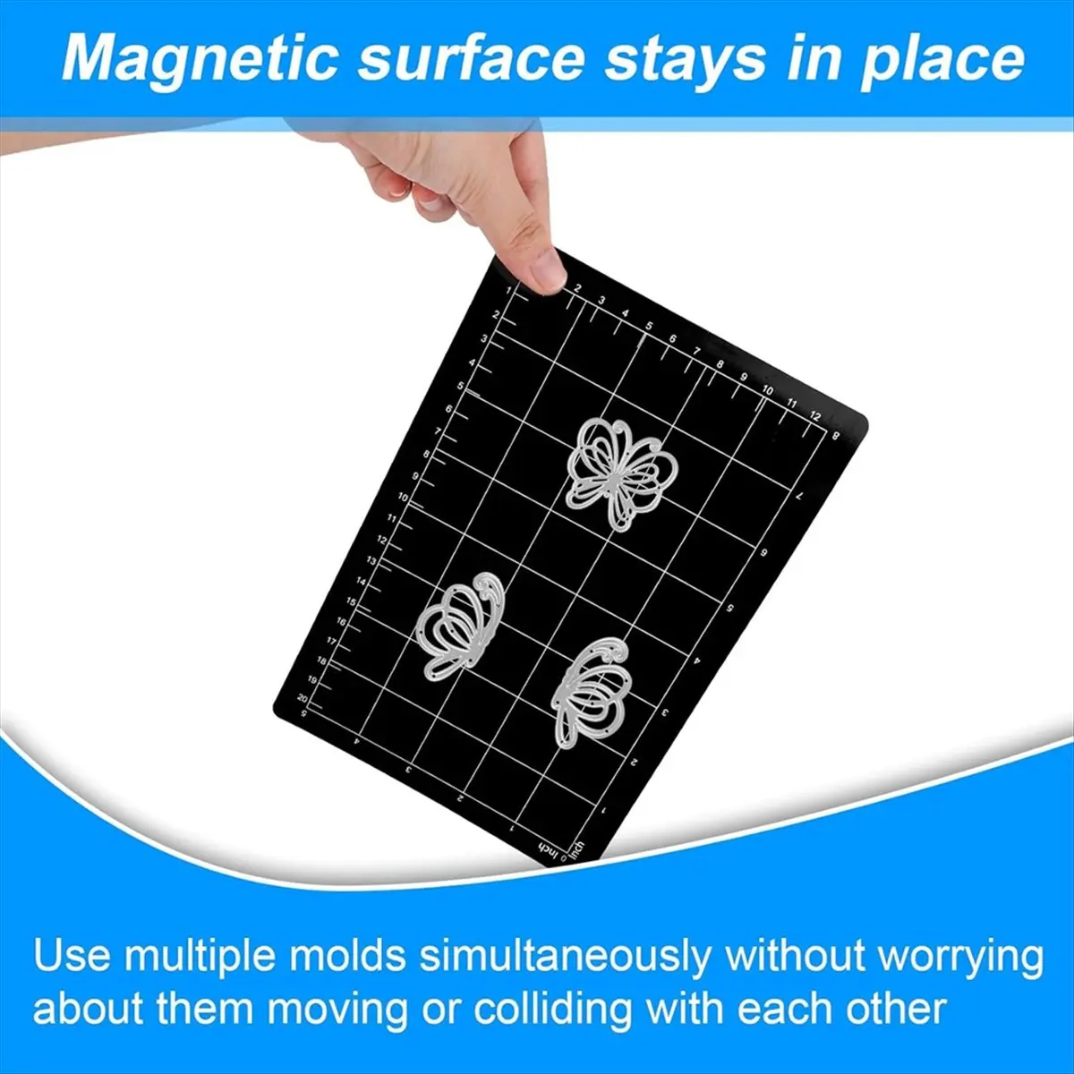 Top Sale 2 Pieces Die Cutting Mats, 9 x 6 Inch Grid Magnetic Cutting Mat Magnetic Spacers for Die Cutting Machine