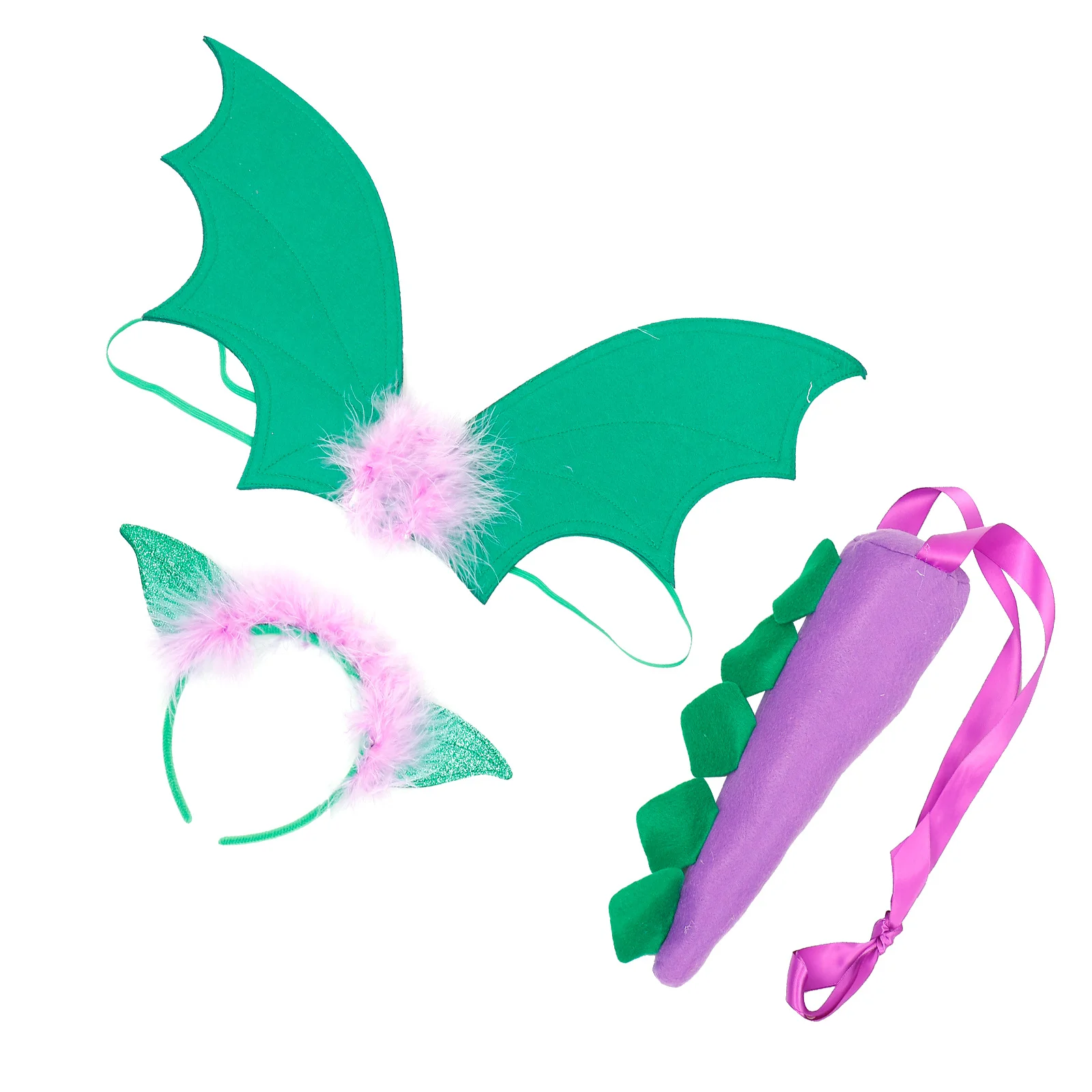 1세트 공룡 꼬리 프테로닥틸 날개 머리띠 어린이 코스프레 파티 용품 축제 장식 액세서리 의상 소품