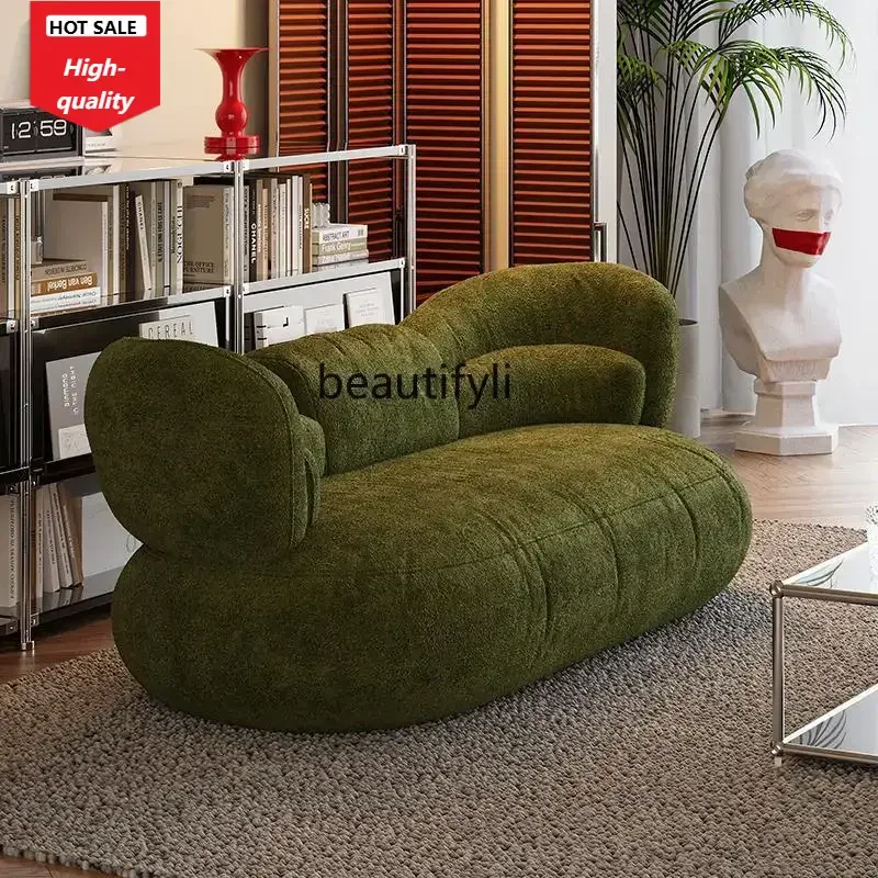ss1089 Vintage Chenille Velvet Fabric Sofa Designer Style Bowknot Living Room Curved Sofa D1089