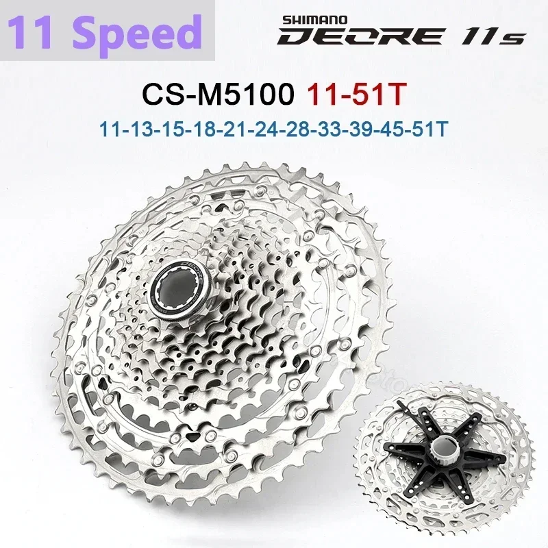 Deore M5100 11Speed crankset 32T 34T 36T 38T 170MM 175mm Groupset SL RD Derailleur Cassette 11-42T/51T X11 Chain k7 11V KITI