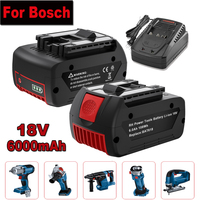 For Bosch Battery BAT618 18V/6.0Ah Replacement Battery For Bosch GBA GBH GSR GSB BAT609 BAT620 Li-ion Rechargeable Batteries