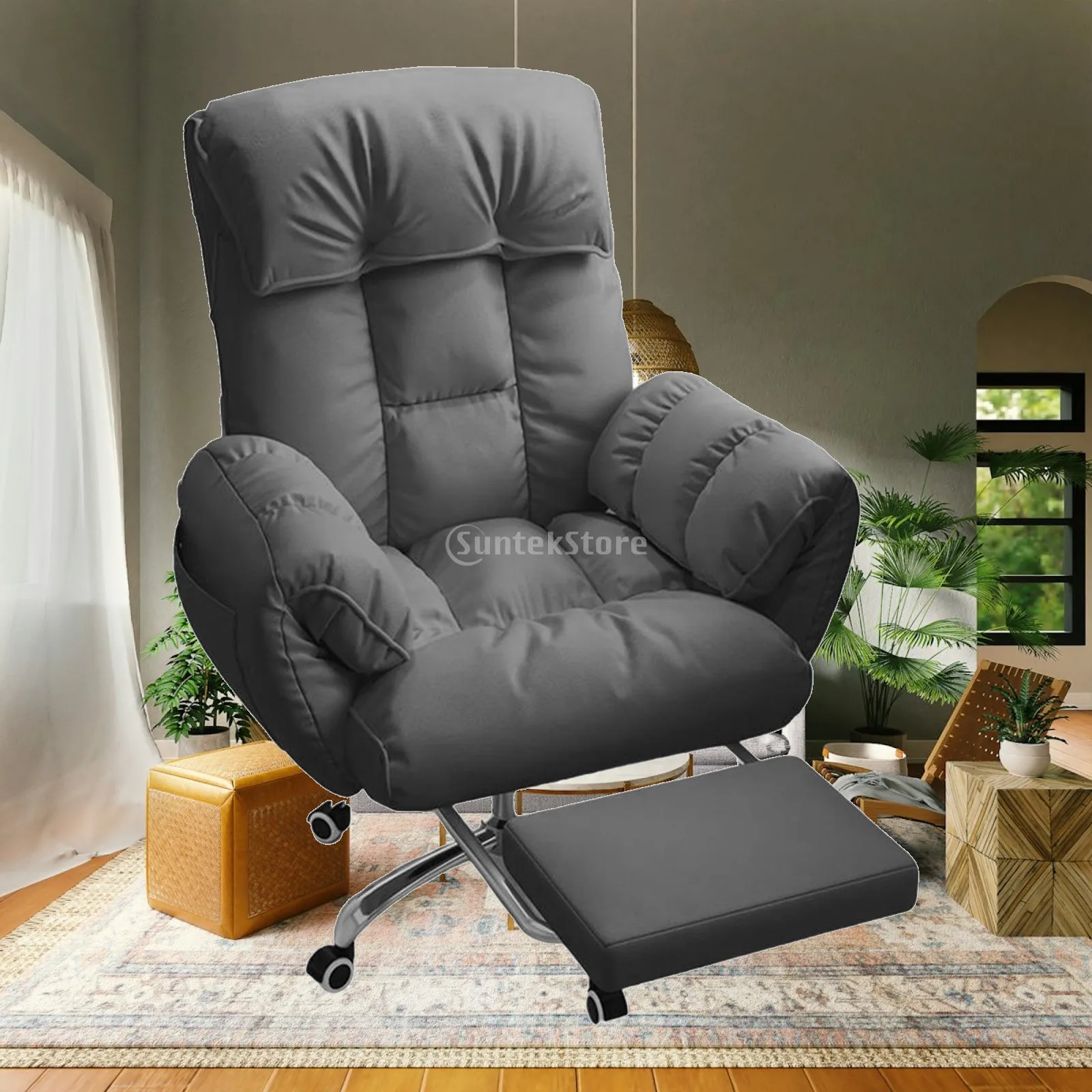 

Computer Chair Executive Office Chair with Pockets Decor Back Support Home Desk Chair Reclining Chair for Study Room Adults