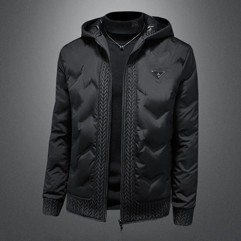 

Высококачественный белый пуховик с капюшоном для мужчин, утепленный, легкий, модный, молодежный, новинка зимы 2024, популярная верхняя одежда